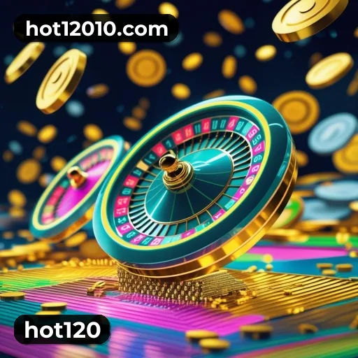 App hot120 para iOS e Android — interface mobile, login biométrico e PIX integrado